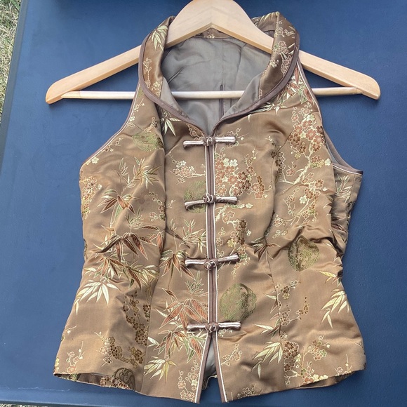 Japanese Weekend Tops - Japanese Weekend Brown Floral Blouse